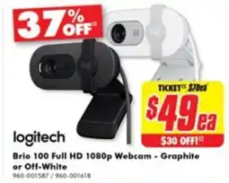 The Good Guys Brio 100 full hd 1080p webcam - graphite offer