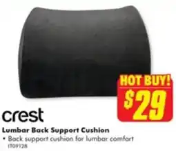 The Good Guys Lumbar back support cushion offer