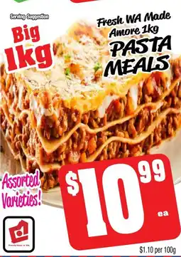 Farmer Jack's Fresh wa made amore pasta meals offer