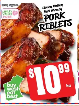 Farmer Jack's Linley valley wa meaty pork riblets offer