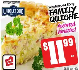 Farmer Jack's Family quiche offer