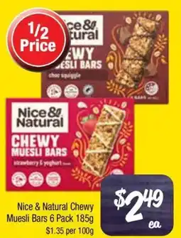 Farmer Jack's Nice & natural chewy muesli bars offer