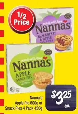 Farmer Jack's Nanna's apple pie or snack pies offer