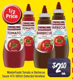 Farmer Jack's MasterFoods Tomato or Barbecue Sauce offer