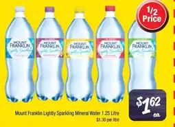 Farmer Jack's Mount franklin lightly sparkling mineral water offer