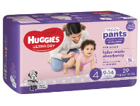 Huggies Ultra Dry Nappy Pants Size 4 9-14kg Girl 29 Pack