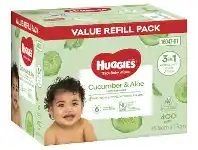 Chemist Warehouse Huggies Cucumber & Aloe Wipes 400 Pack offer