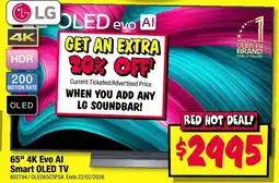 JB Hi-Fi 4k OLED evo Al Smart OLED TV offer