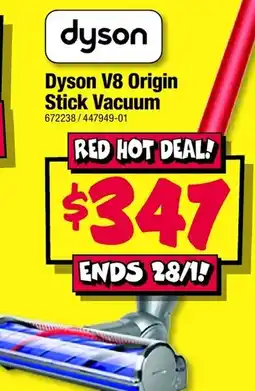 JB Hi-Fi Dyson v8 origin stick vacuum offer