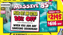 JB Hi-Fi 4k qled smart tv offer
