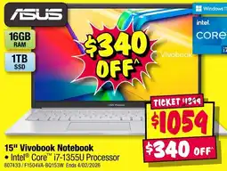 JB Hi-Fi 15" vivobook notebook offer