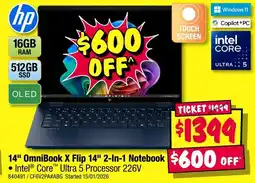 JB Hi-Fi Omnibook x flip 2-in-1 notebook offer