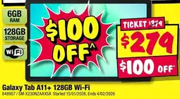 JB Hi-Fi Galaxy tab a11+ wi-fi offer