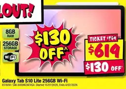 JB Hi-Fi Galaxy tab s10 lite wi-fi offer