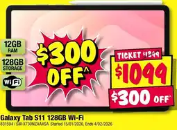JB Hi-Fi Galaxy tab s11 wi-fi offer