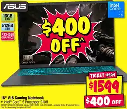 JB Hi-Fi V16 gaming notebook offer