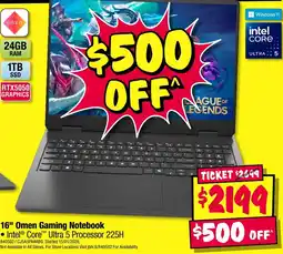 JB Hi-Fi Omen gaming notebook offer