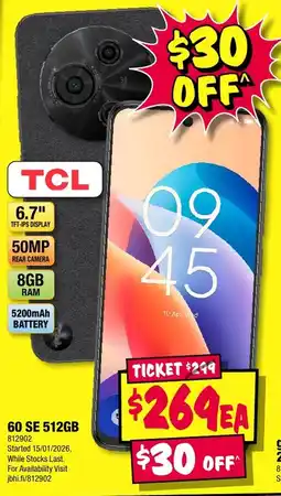 JB Hi-Fi TCL 60 SE 512GB offer