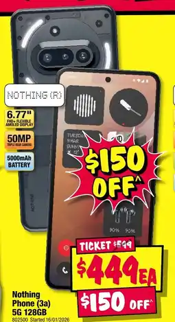 JB Hi-Fi Nothing Phone (3a) 5G 128 GB offer
