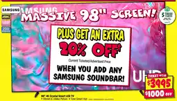 JB Hi-Fi 4K Crystal Smart LED TV offer