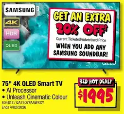 JB Hi-Fi 4K QLED Smart TV offer