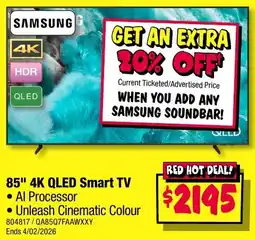 JB Hi-Fi 4K QLED Smart TV offer