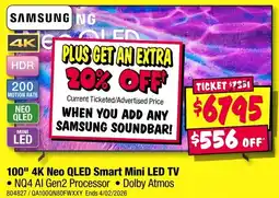 JB Hi-Fi 4K Neo QLED Smart Mini LED TV offer
