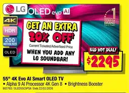 JB Hi-Fi LG 4K Evo Al Smart OLED TV offer