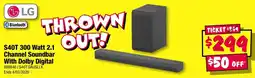 JB Hi-Fi LG S40T 300 Watt 2.1 Channel Soundbar With Dolby Digital offer