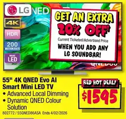 JB Hi-Fi LG 4K QNED Evo Al Smart Mini LED TV offer