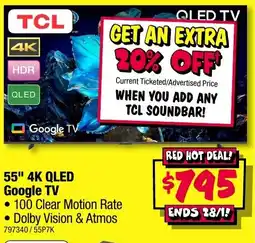JB Hi-Fi TCL 4K QLED Google TV offer