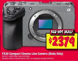 JB Hi-Fi FX30 Compact Cinema Line Camera (Body Only) offer
