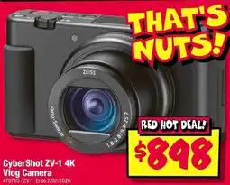 JB Hi-Fi ZEISS CyberShot ZV-1 4K Vlog Camera offer