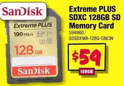 JB Hi-Fi SanDisk Extreme PLUS SD Memory Card offer