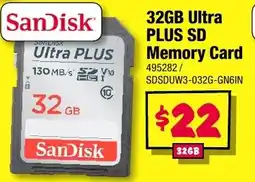 JB Hi-Fi SanDisk Ultra PLUS SD Memory Card offer