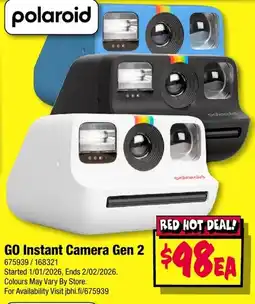 JB Hi-Fi polaroid GO Instant Camera Gen 2 offer