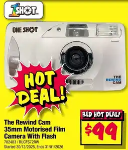 JB Hi-Fi ONE SHOT The Rewind Cam Motorised Film Camera With Flash offer