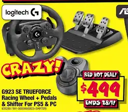 JB Hi-Fi logitech G923 SE TRUEFORCE Racing Wheel + Pedals & Shifter For PS5 & PC offer