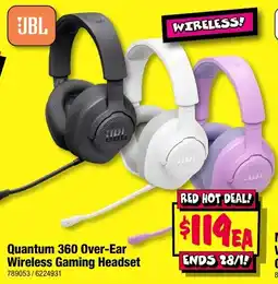 JB Hi-Fi Quantum 360 Over-Ear Wireless Gaming Headset offer