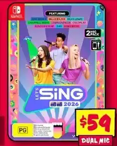 JB Hi-Fi nintendo switch let's Sing offer