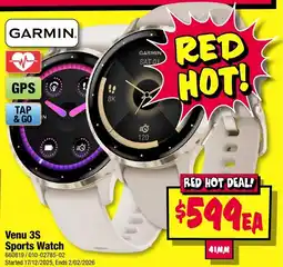 JB Hi-Fi GARMIN venu 3s sport watch offer
