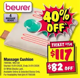 JB Hi-Fi beurer Massage Cushion offer