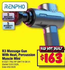 JB Hi-Fi RENPHO R3 Massage Gun With Heat, Percussion Muscle Mini offer