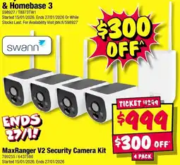JB Hi-Fi MaxRanger Security Camera Kit offer