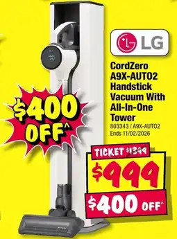 JB Hi-Fi Cordzero handstick vacuum with all-in-one offer