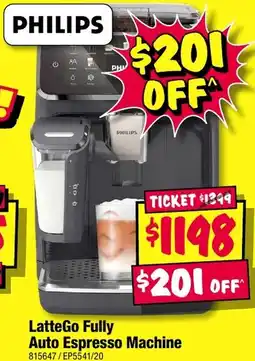 JB Hi-Fi Lattego fully auto espresso machine offer