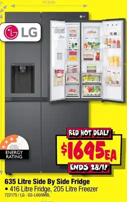 JB Hi-Fi Side By Side Fridge offer