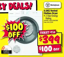 JB Hi-Fi Vented Clothes Dryer offer