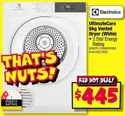 JB Hi-Fi Ultimatecare vented dryer offer