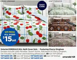 Spotlight Emerald hill quilt cover sets sb offer